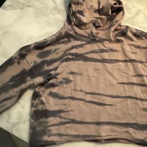 Zella girl Cropped Tie-dye Hoodie